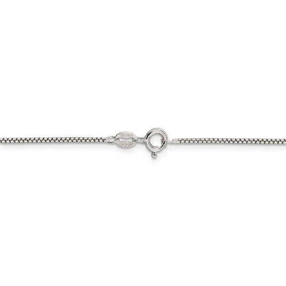 1.25mm Sterling Silver Solid Round Box Chain Necklace, 20 Inch - Picture 4 of 8